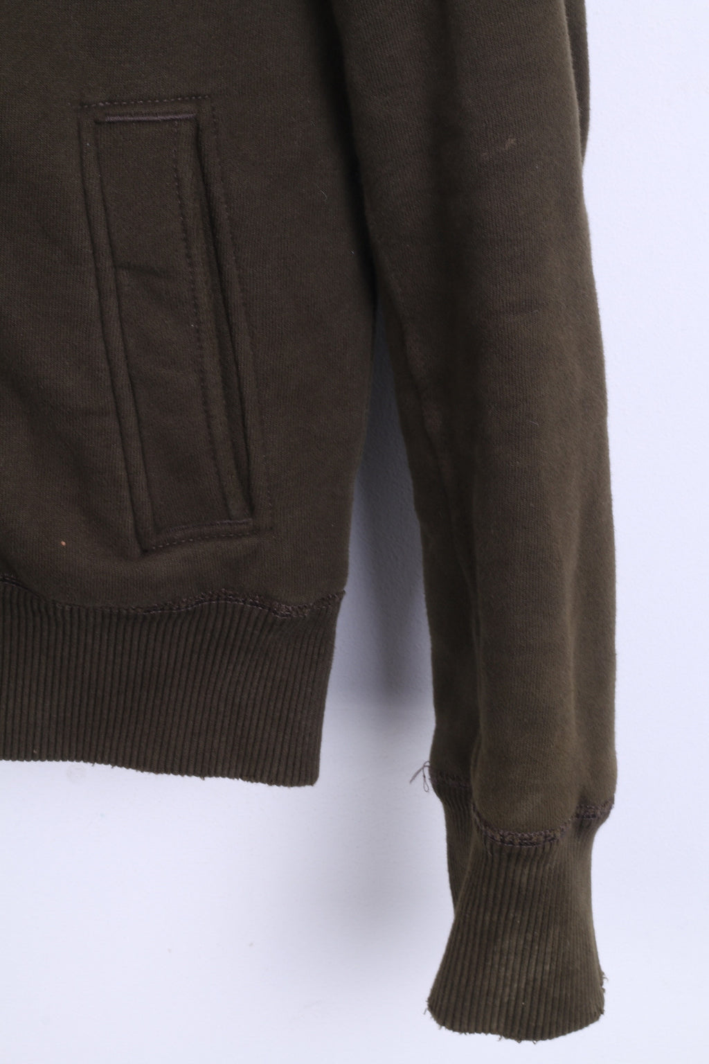 HOLLISTER California Mens S Sweatshirt Jumper Green Padded Cotton - RetrospectClothes