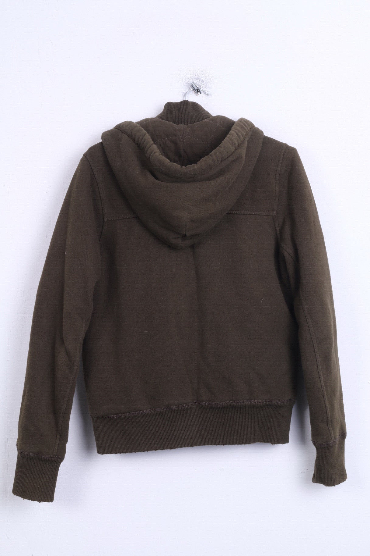 HOLLISTER California Mens S Sweatshirt Jumper Green Padded Cotton - RetrospectClothes