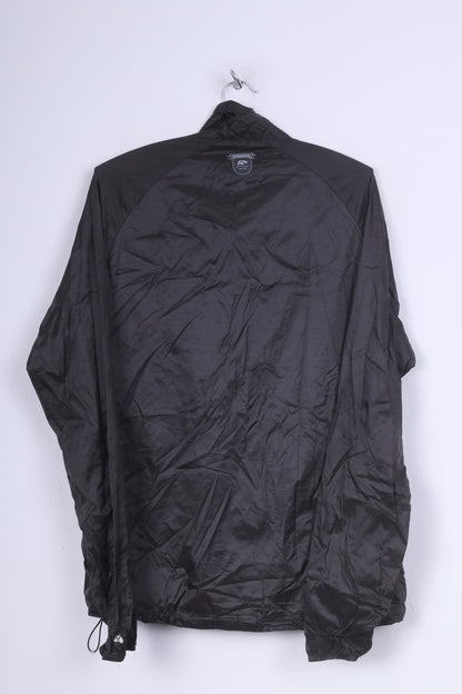 Karhu Mens L Jacket Full Zipper Black Nylon Waterproof Lightweight