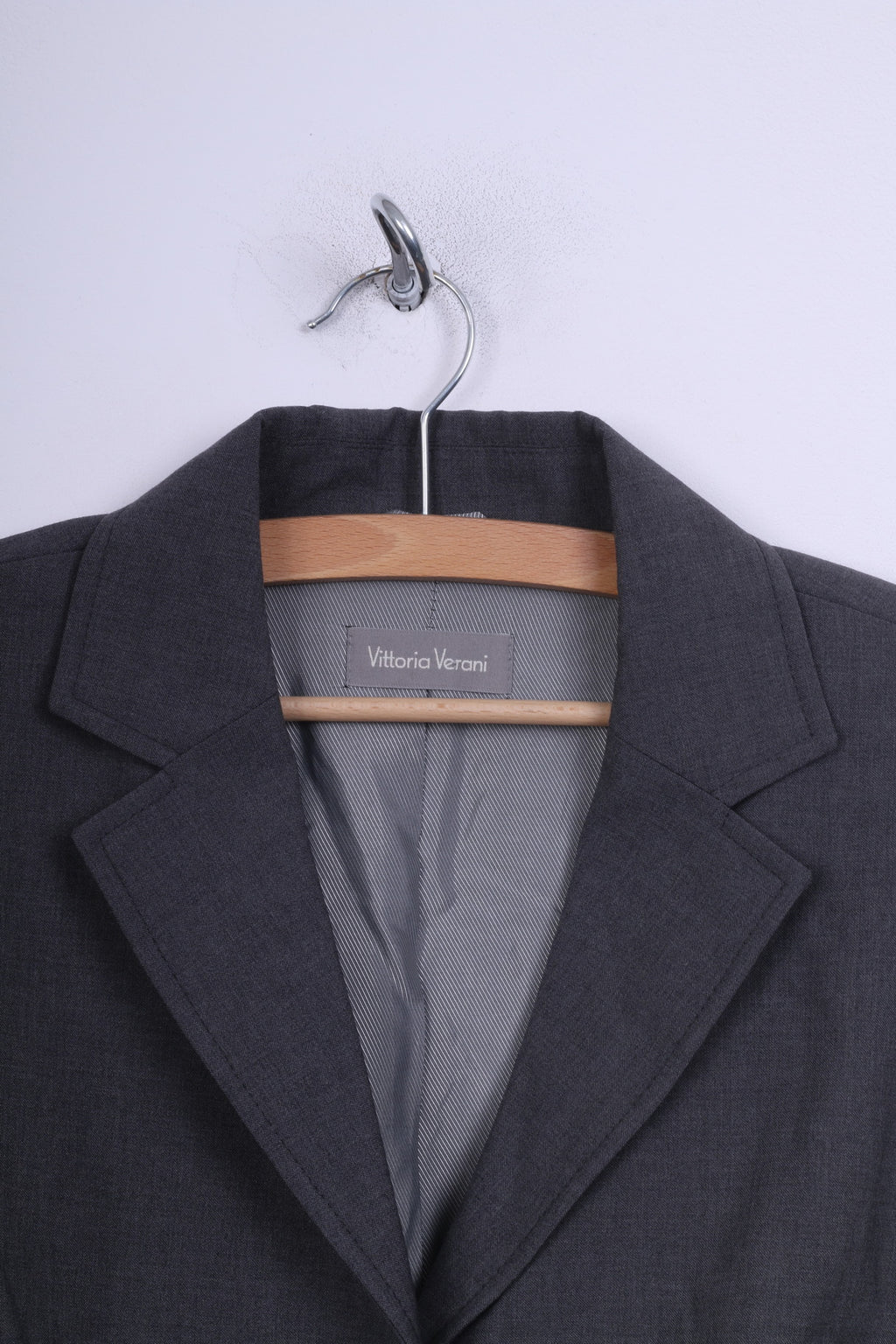 Giacca Blazer Vittoria Verani da donna 14 L grigia monopetto 