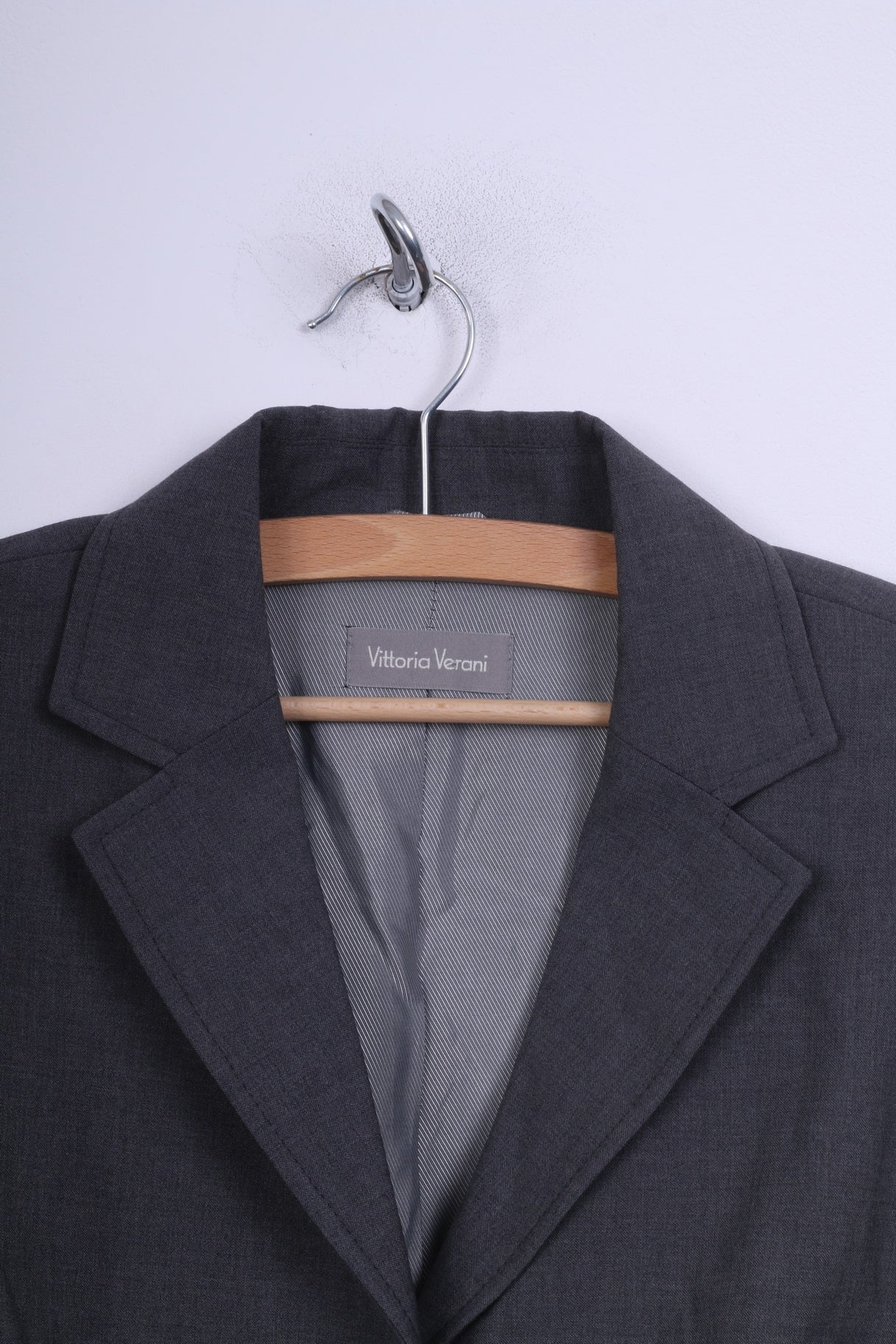 Giacca Blazer Vittoria Verani da donna 14 L grigia monopetto 