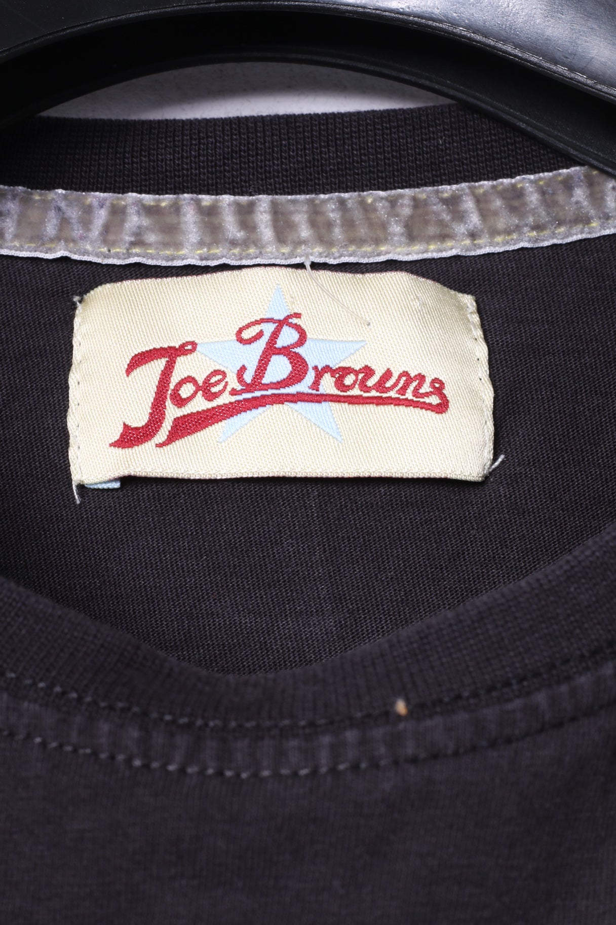 Joe Browns hommes M (S) T-Shirt noir coton graphique soldat armée col rond haut