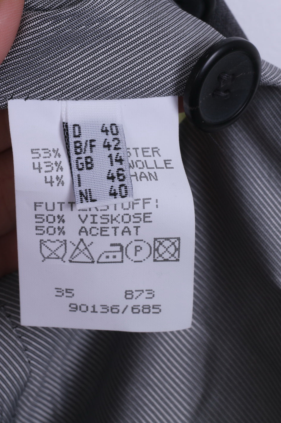 Giacca Blazer Vittoria Verani da donna 14 L grigia monopetto 