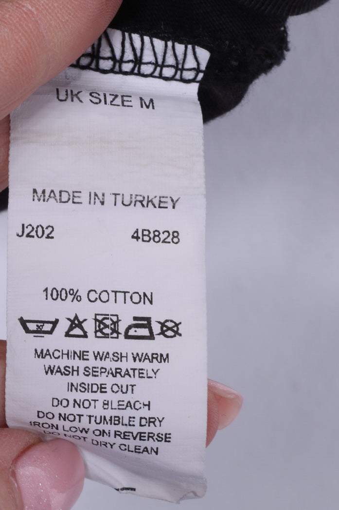 Joe Browns hommes M (S) T-Shirt noir coton graphique soldat armée col rond haut