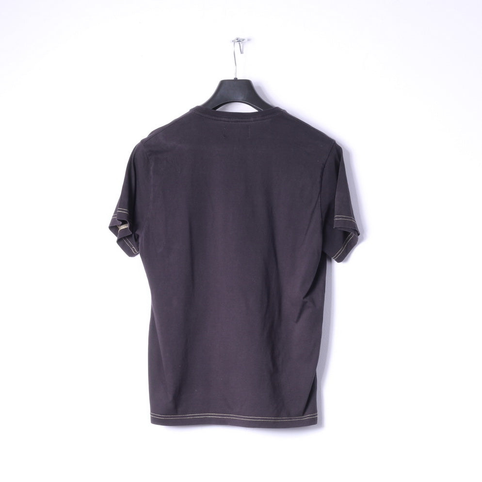 Joe Browns hommes M (S) T-Shirt noir coton graphique soldat armée col rond haut