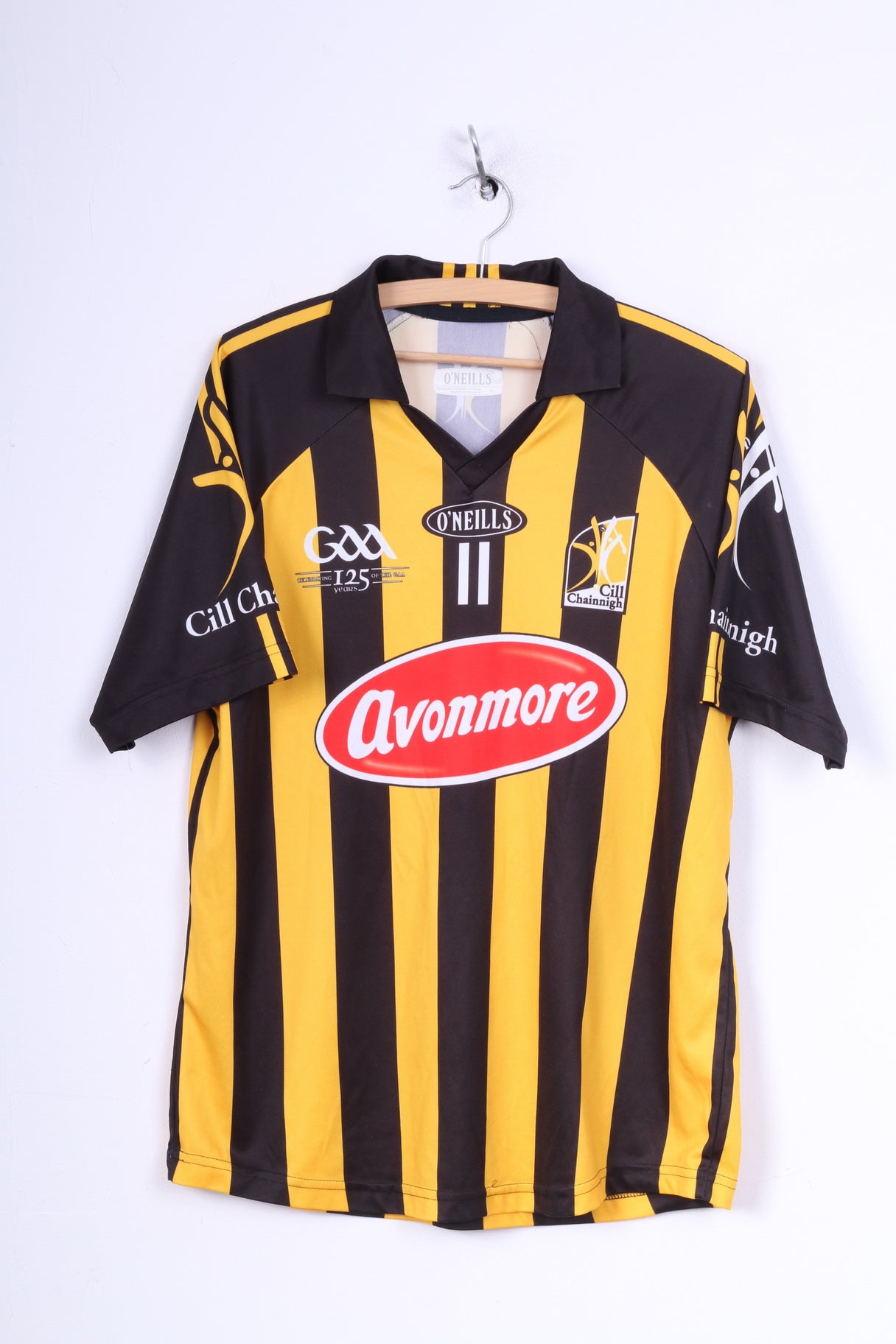 O'Neills Mens L Polo Shirt Jeresy Black Striped Cill Chainnigh Avonmore #11