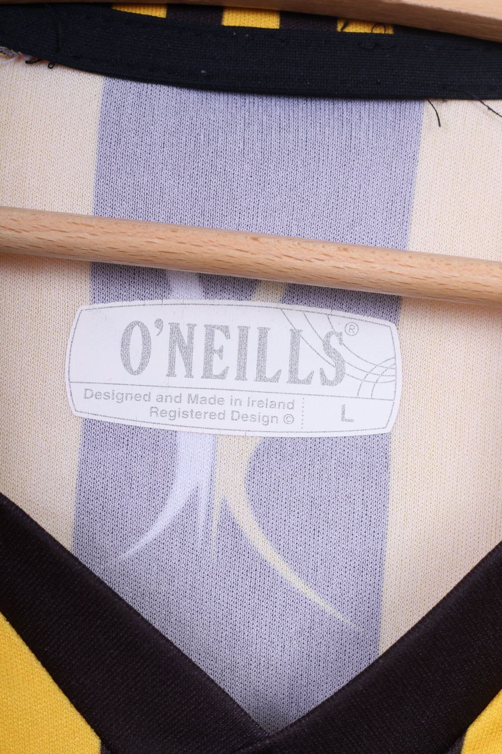 O'Neills Mens L Polo Shirt Jeresy Black Striped Cill Chainnigh Avonmore #11