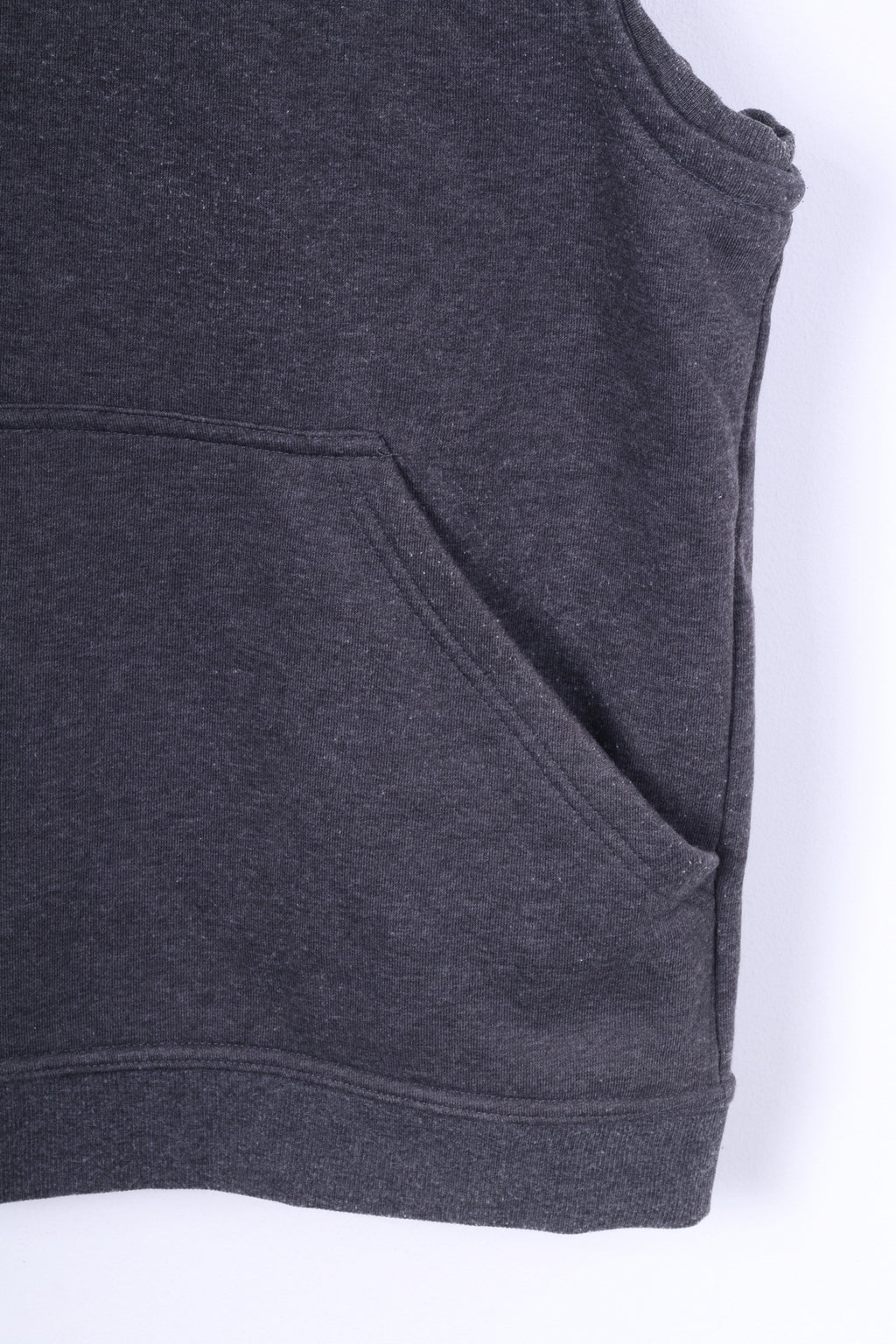 Lonsdale London Gilet sans manches pour homme 3XL Bodywarmer gris à capuche en coton avec fermeture éclair complète vêtements de sport