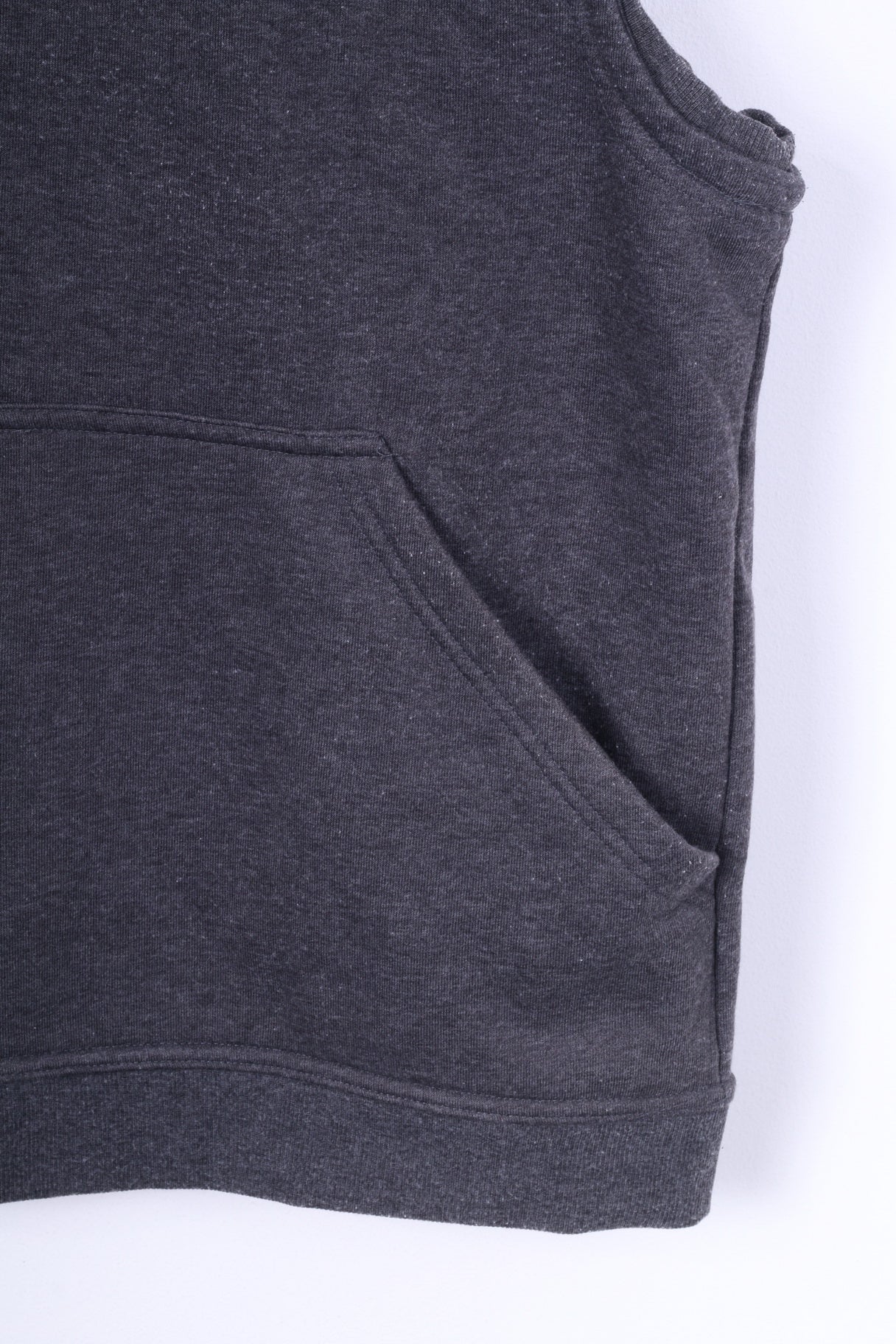 Lonsdale London Mens 3XL Bodywarmer Sleeveless Vest Grey Hooded Cotton Full Zipper Sportswear