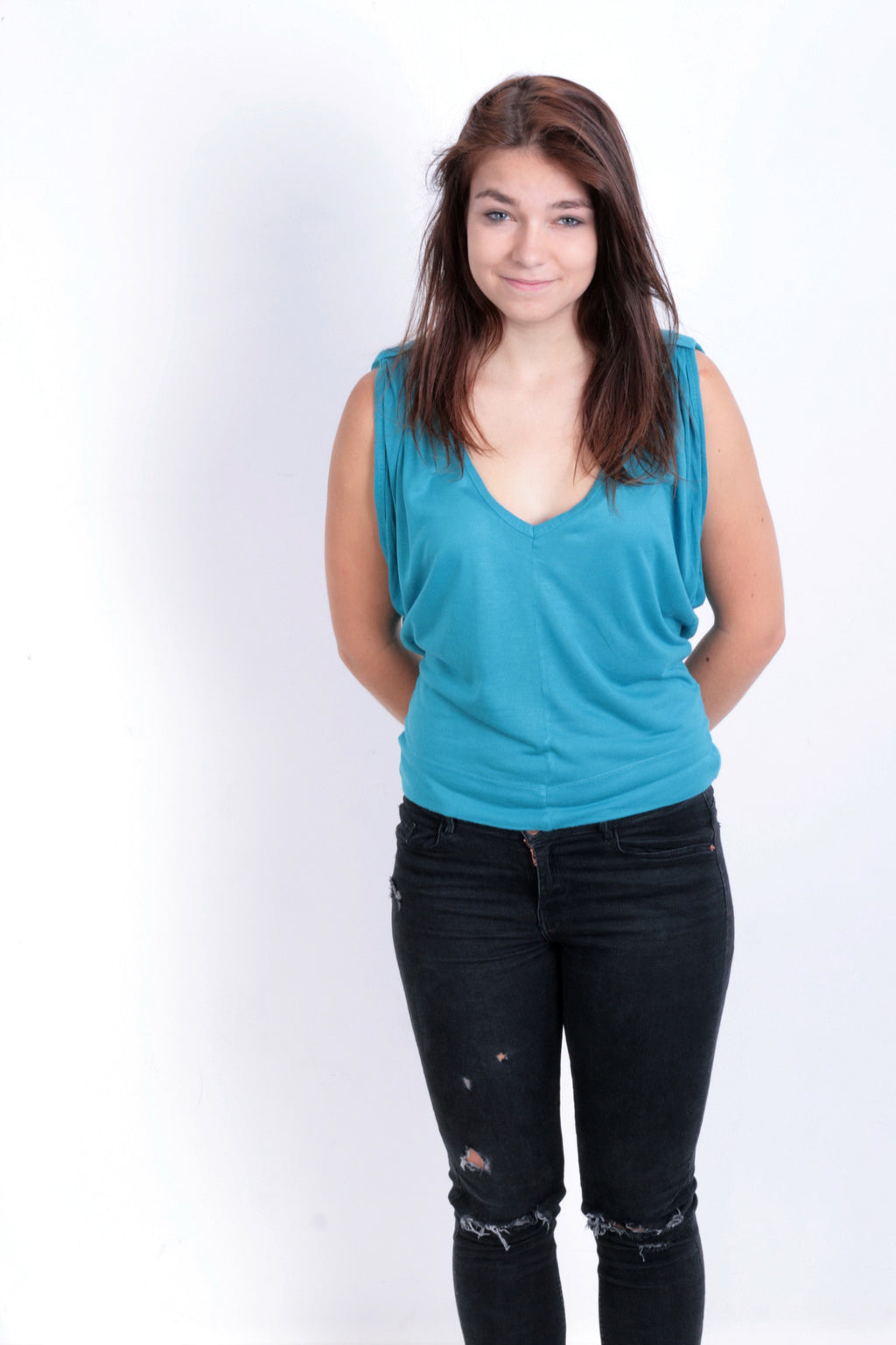 Diesel Womens M Blouse Sleeveless Turquoise Party Top Tunic shirt - RetrospectClothes