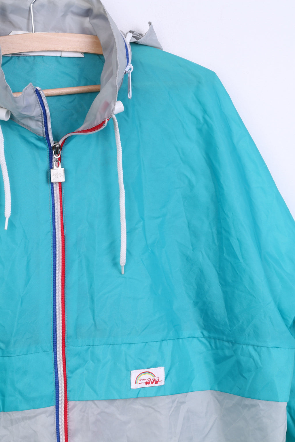 Sport Aid Veste imperméable XL pour homme Gris Veste de pluie en nylon