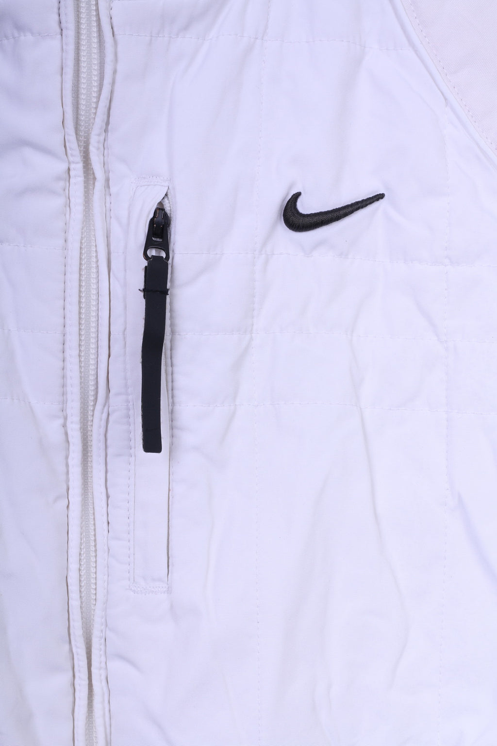 Nike Womens S Jacket Paded White Hooded Full Zipper Sportswear