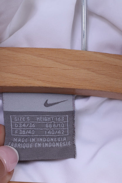 Nike Womens S Jacket Paded Blanc À Capuche Fermeture Éclair Complète Sportswear
