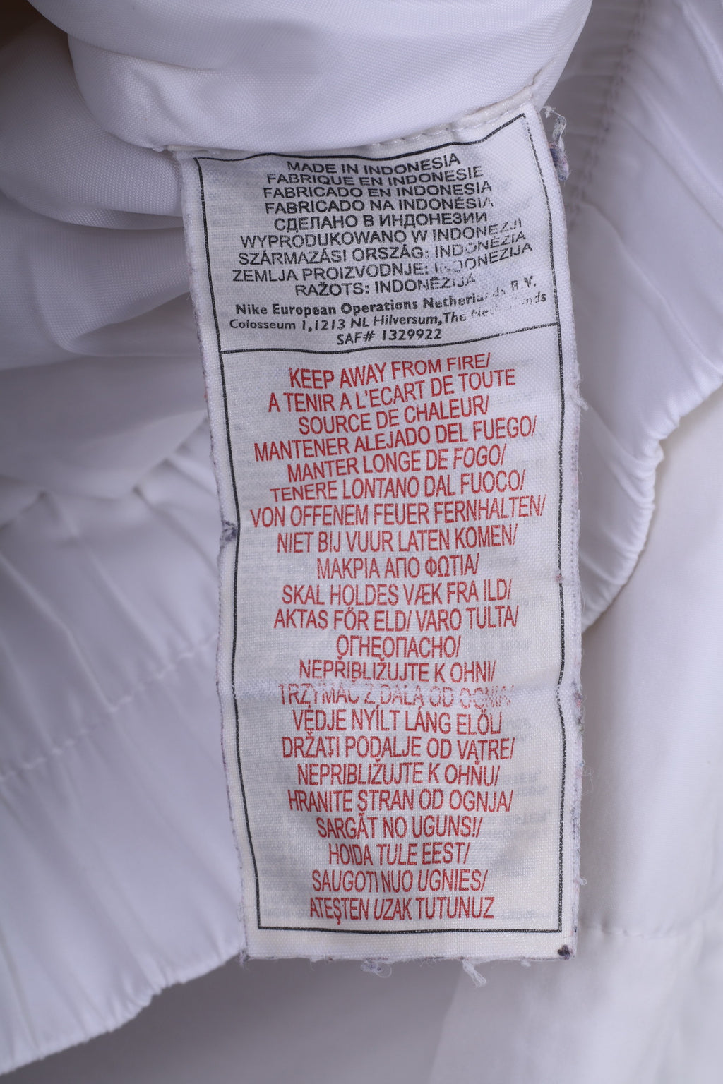 Nike Womens S Jacket Paded White Hooded Full Zipper Sportswear