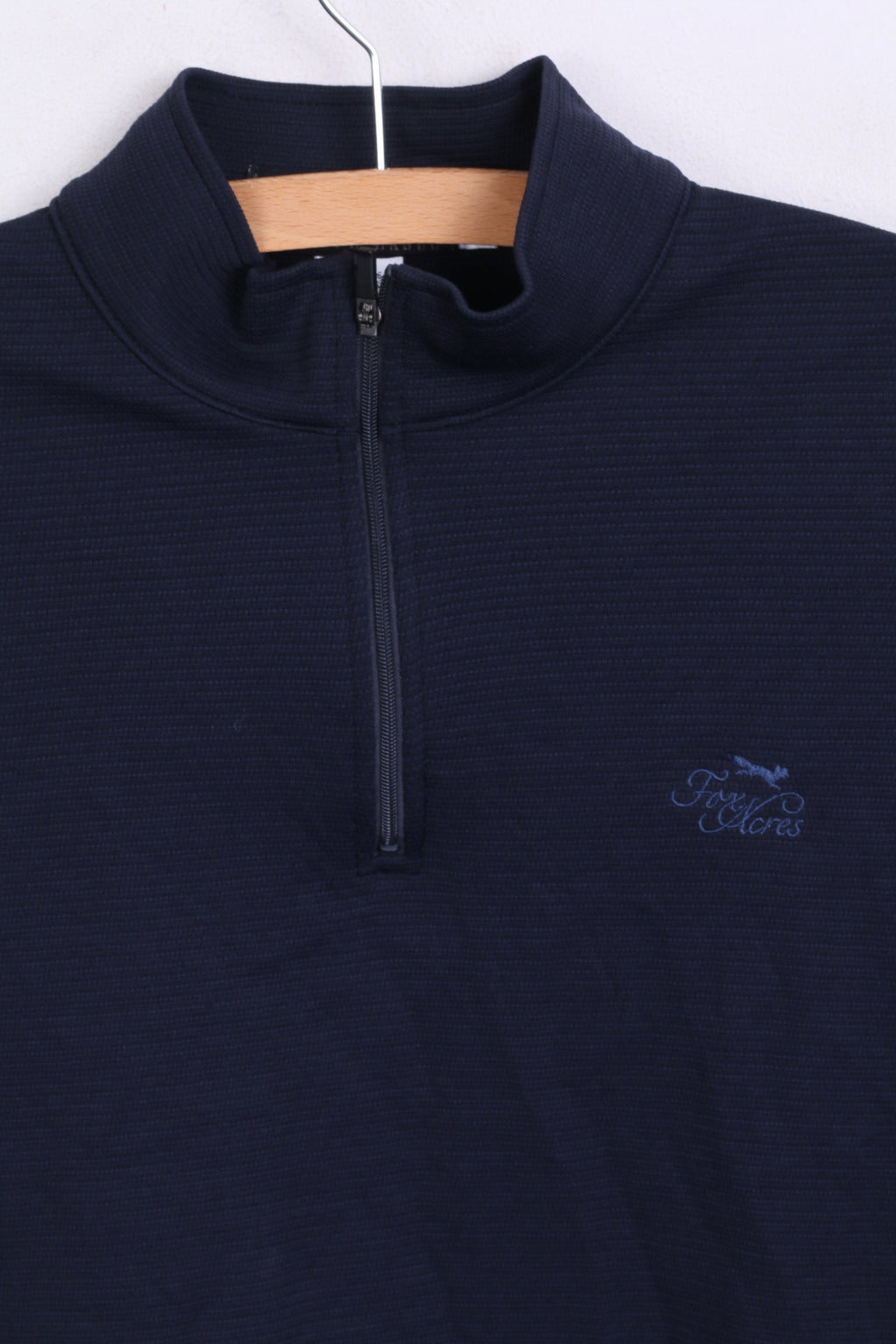 Fox Acres Chemise S en nylon à manches longues pour femme Bleu marine Col montant