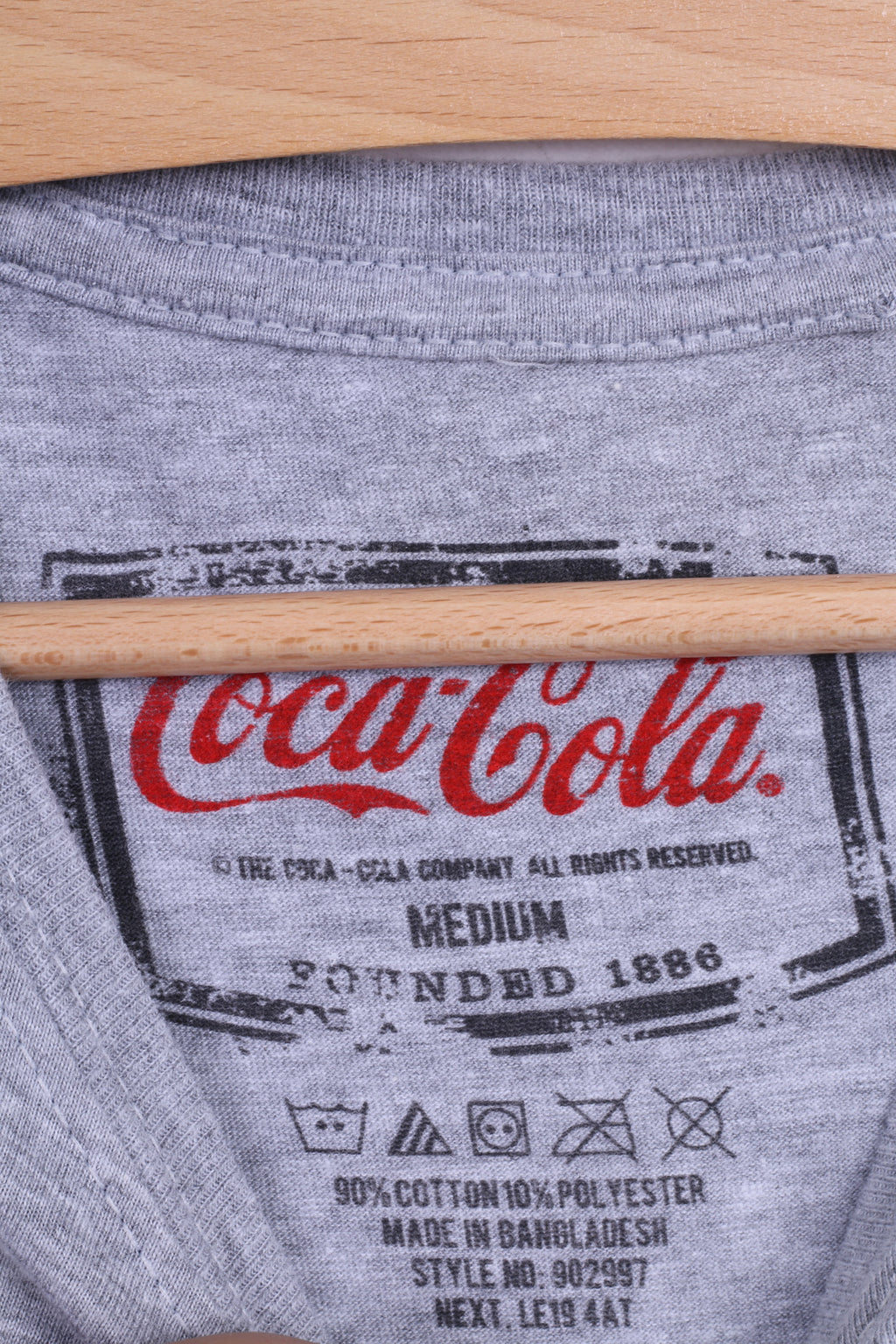 Coca Cola Femme M T-Shirt Coton Ours Gris Coca Cola Graphic