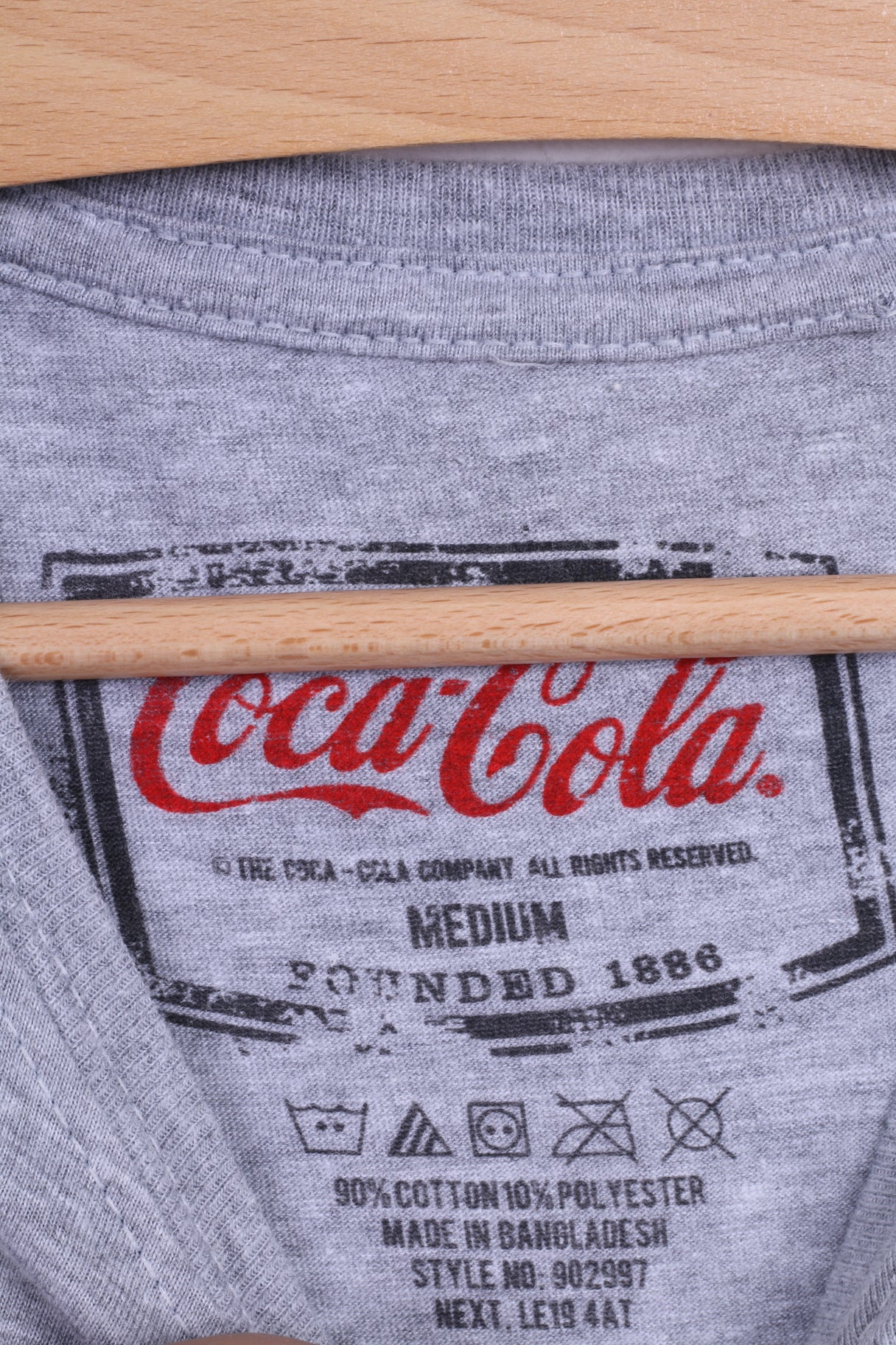 T-shirt Coca Cola da donna M in cotone con orso grigio grafica Coca Cola