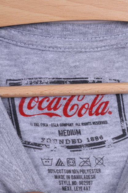 Coca Cola Womens M T- Shirt Cotton Grey bear Coca Cola Graphic