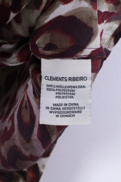 Clements Ribeiro Portobello Womens M 12 38 Shirt Tunic Blouse Animal Leopard Print Sleeveless Brown