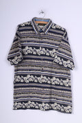 Rian Rucci Chemise décontractée à manches courtes pour homme en coton vintage 