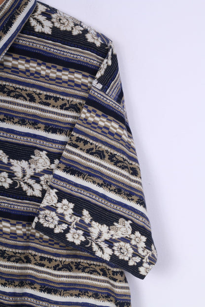 Rian Rucci Chemise décontractée à manches courtes pour homme en coton vintage 