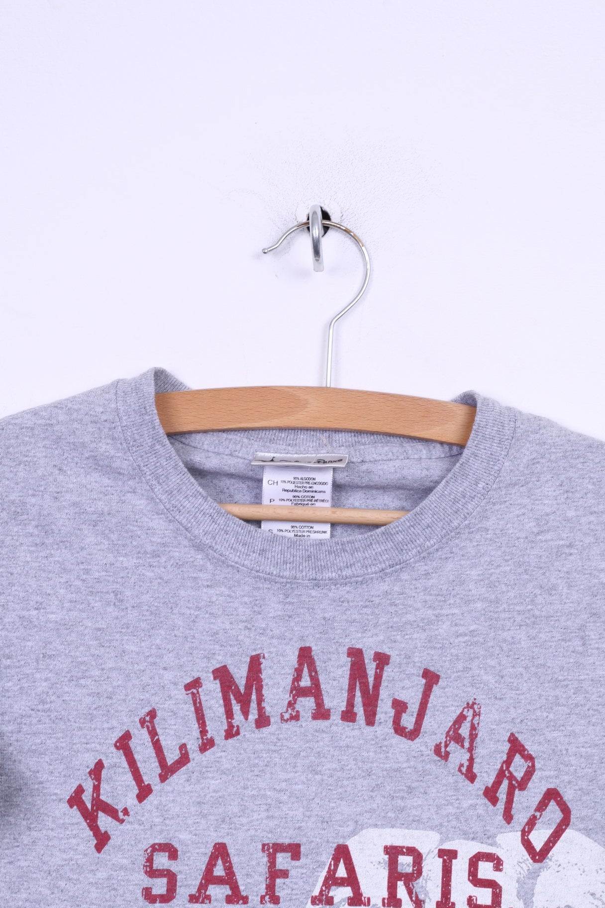 Disney Parks Womens S T- Shirt Grey Cotton Graphic Kilimanjaro Safaris Top