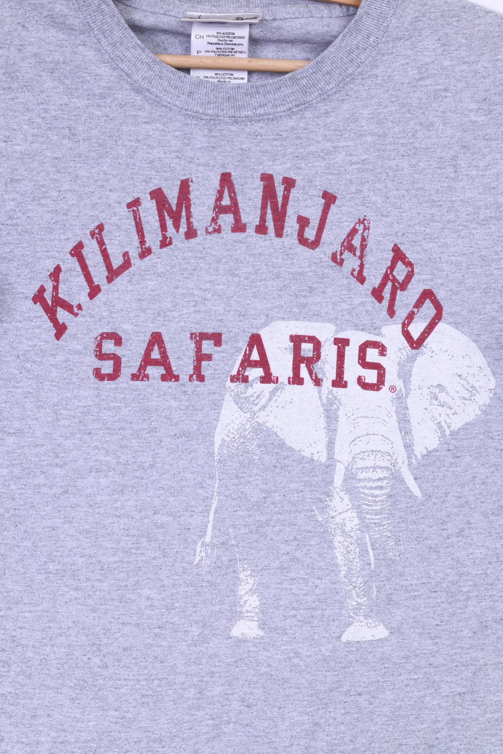 Disney Parks Womens S T- Shirt Grey Cotton Graphic Kilimanjaro Safaris Top