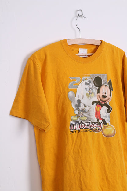 Disney Store T-shirt L Mickey Of The Move en coton pour garçons, orange