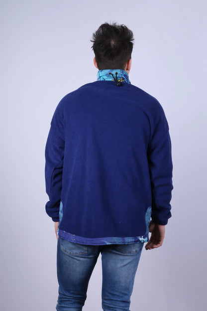 Odlo Men XL 52/54 Fleece Top Navy Vintage Sportswear Functional Tall Sweatshirt