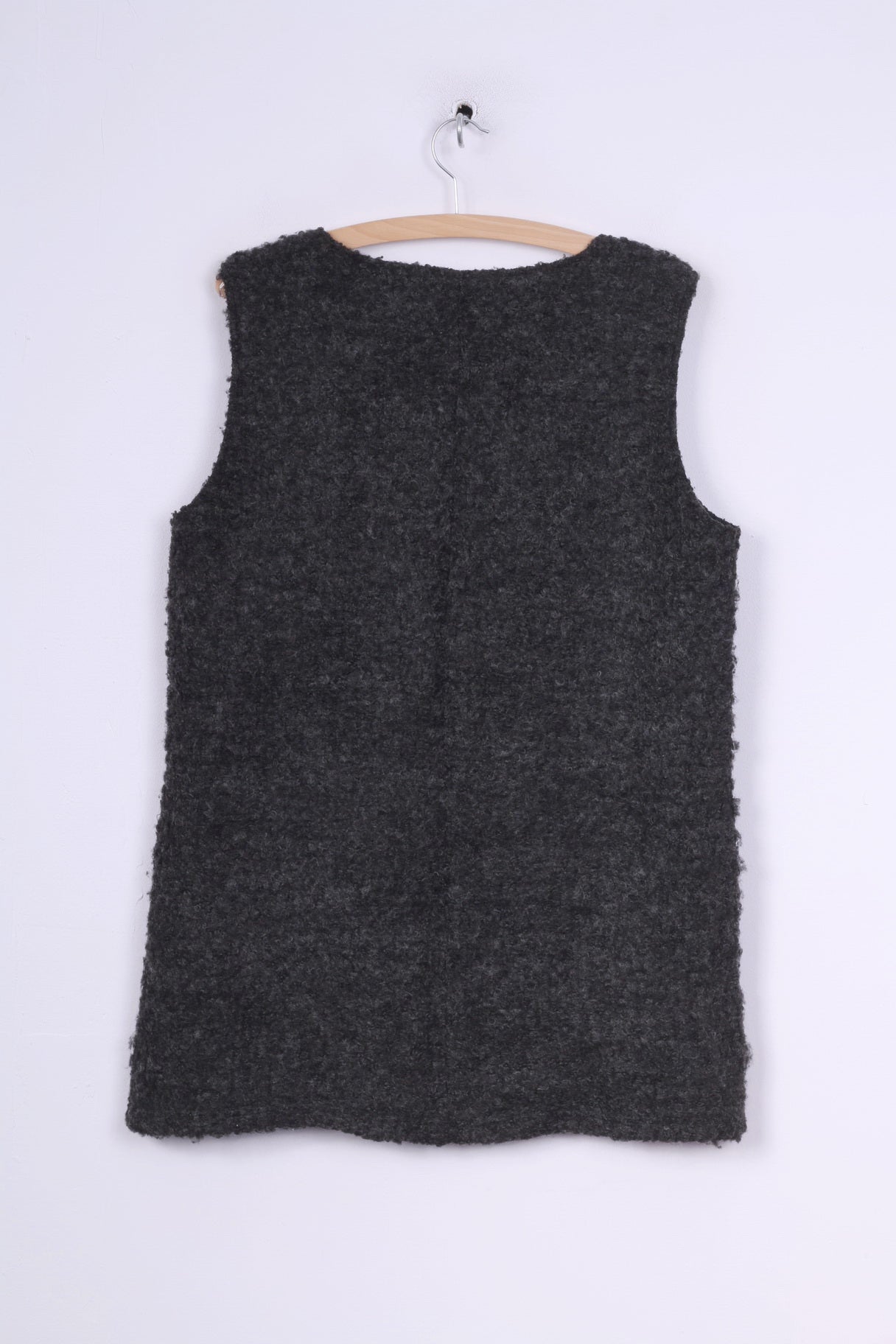 Succo Womens L Vest Full Zipper Grey Sleeveless Pocket Elena 5756 Bodywarmer