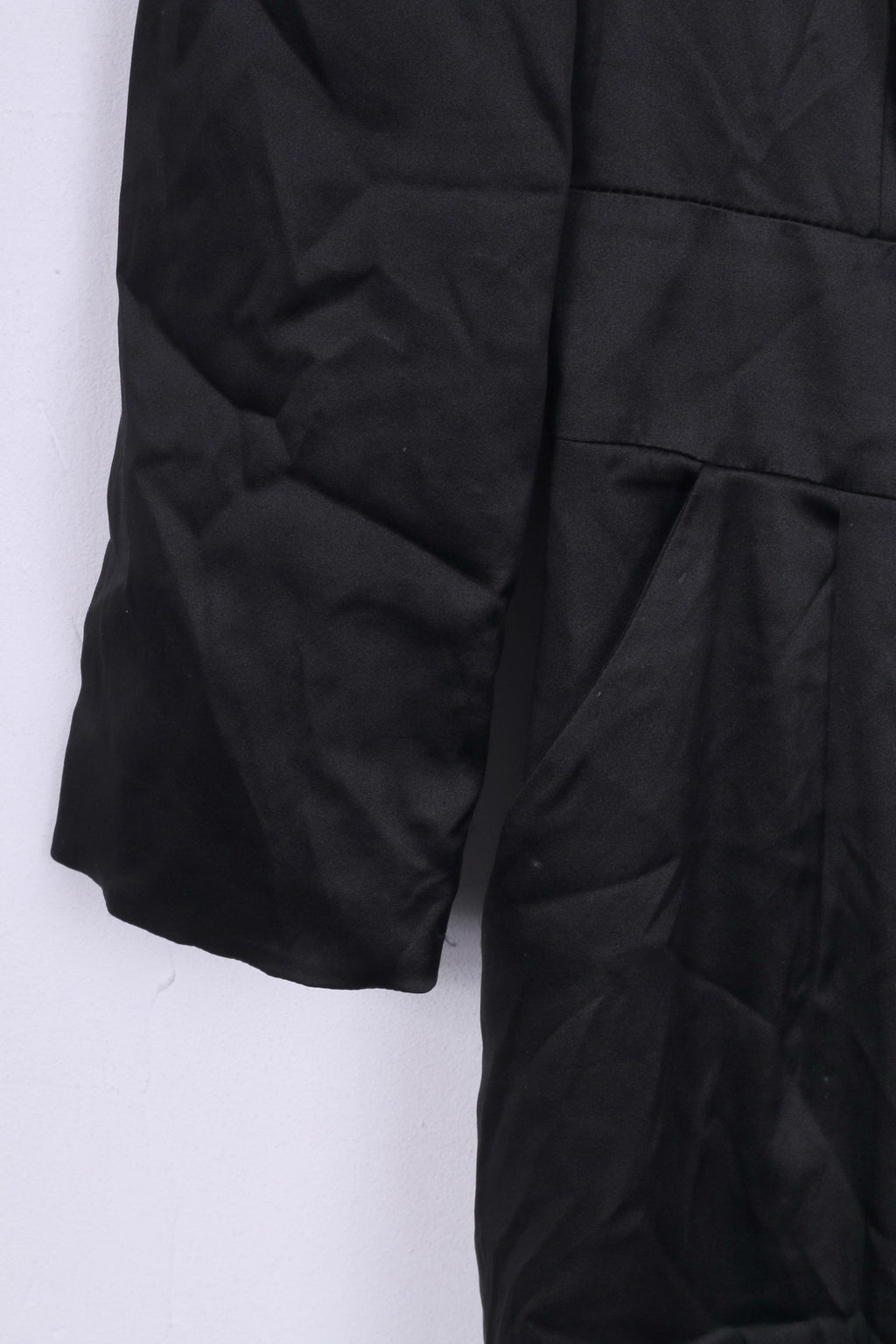 Malene Birger Femme 38 M Robe Midi Style Ares Épaulettes en Soie Noire Manches 7/8