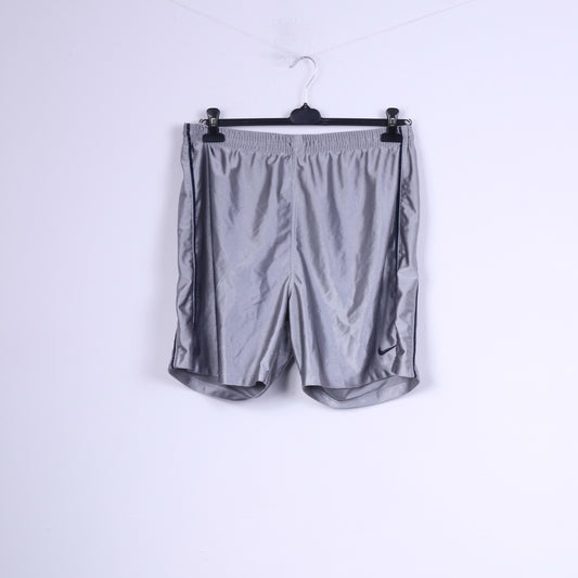 Pantaloncini Nike Uomo XL 45/47 Grigio Lucido Vintage Sportswear Calcio