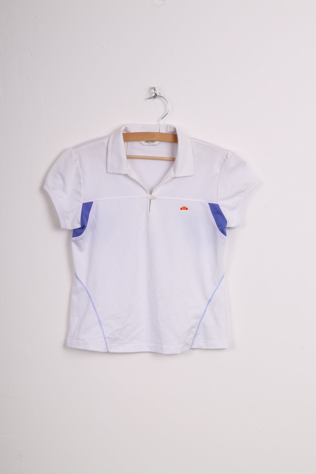 Ellesse Italia Grils L 12-14Yrs Polo Shirt White Sport Short Sleeve