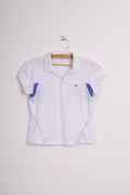 Ellesse Italia Grils L 12-14Yrs Polo Shirt White Sport Short Sleeve