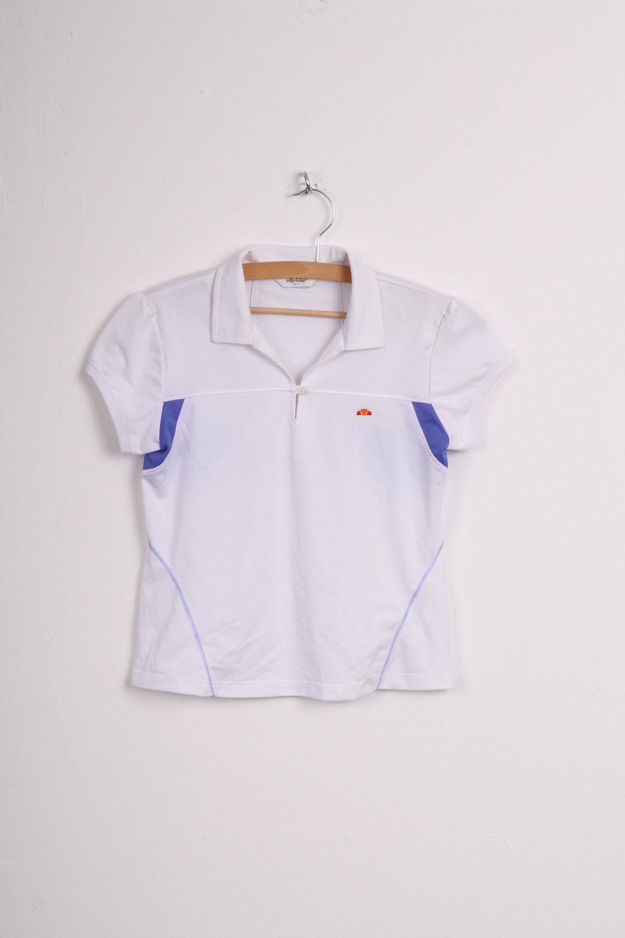 Ellesse Italia Grils L 12-14Yrs Polo Shirt White Sport Short Sleeve