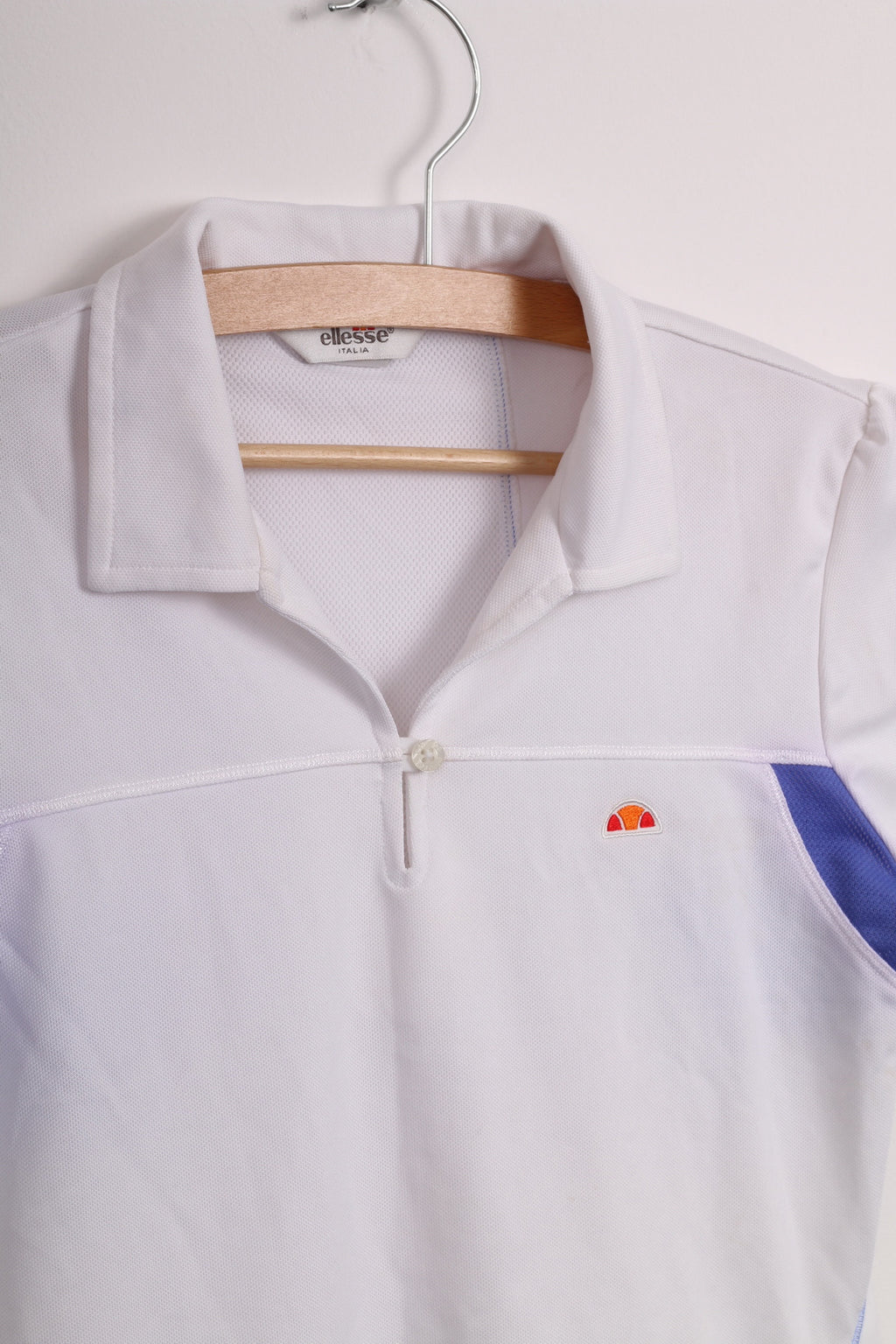 Ellesse Italia Grils L 12-14Yrs Polo Shirt White Sport Short Sleeve