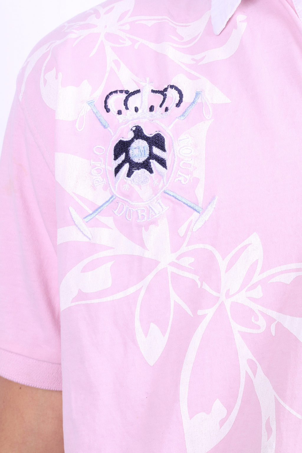 La Martina Saddlery Mens L Polo Shirt Pink Cotton - RetrospectClothes