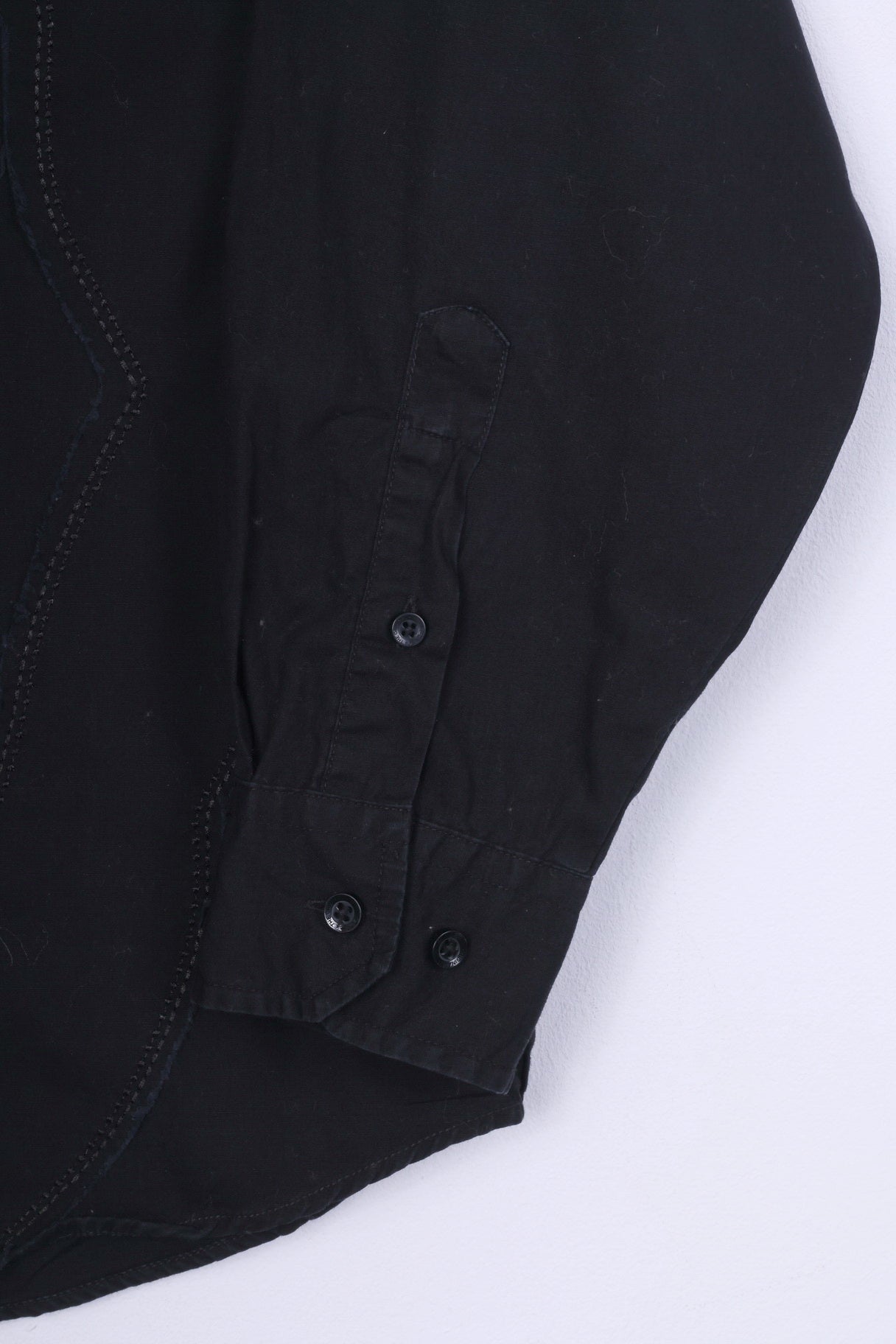 Camicia casual da ragazzo Ben Sherman M 14 anni Top a maniche lunghe in cotone nero 