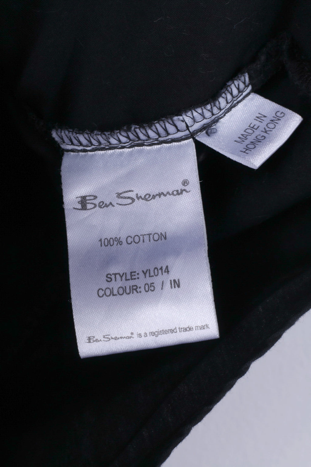 Camicia casual da ragazzo Ben Sherman M 14 anni Top a maniche lunghe in cotone nero 