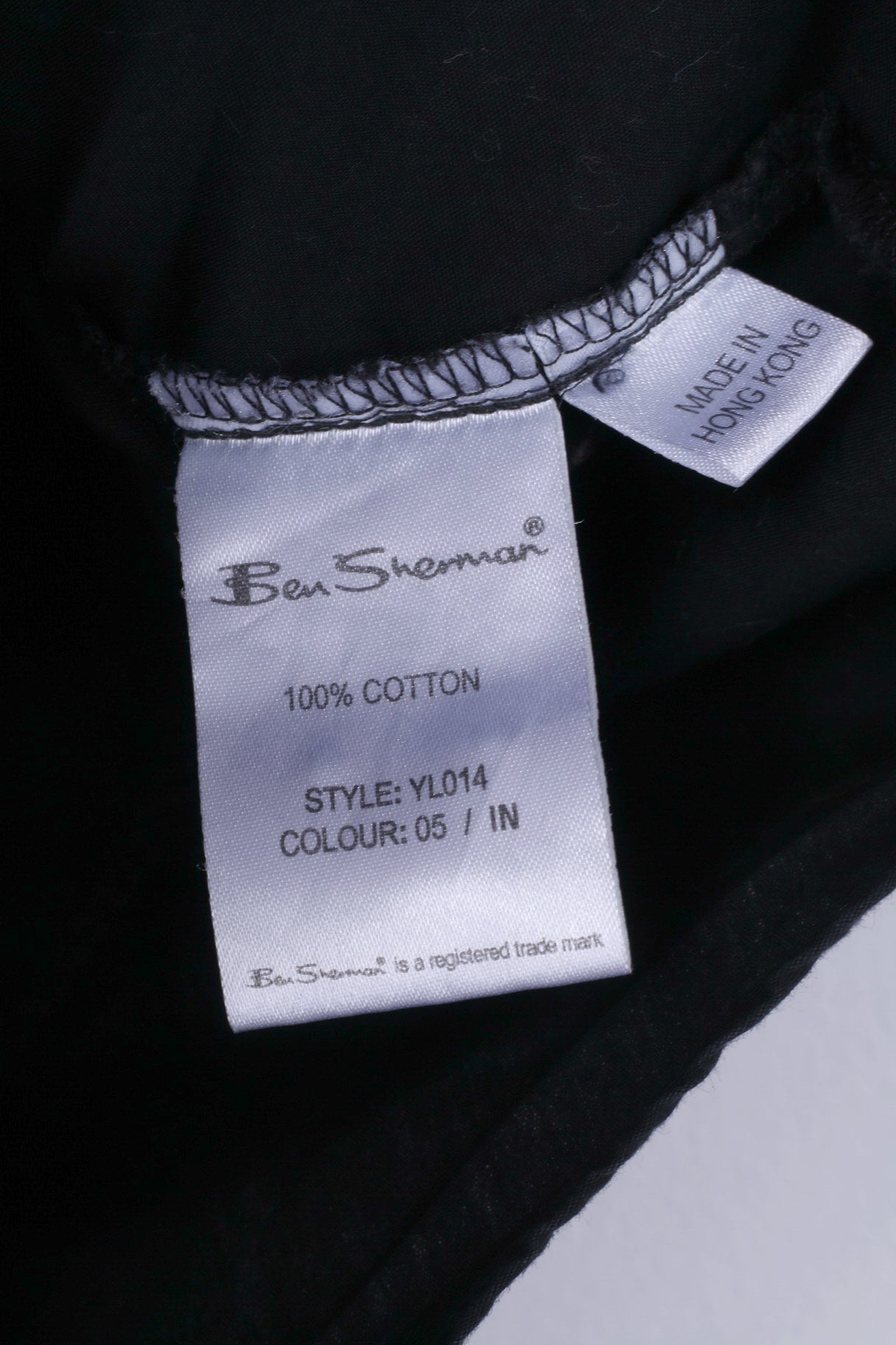 Camicia casual da ragazzo Ben Sherman M 14 anni Top a maniche lunghe in cotone nero 