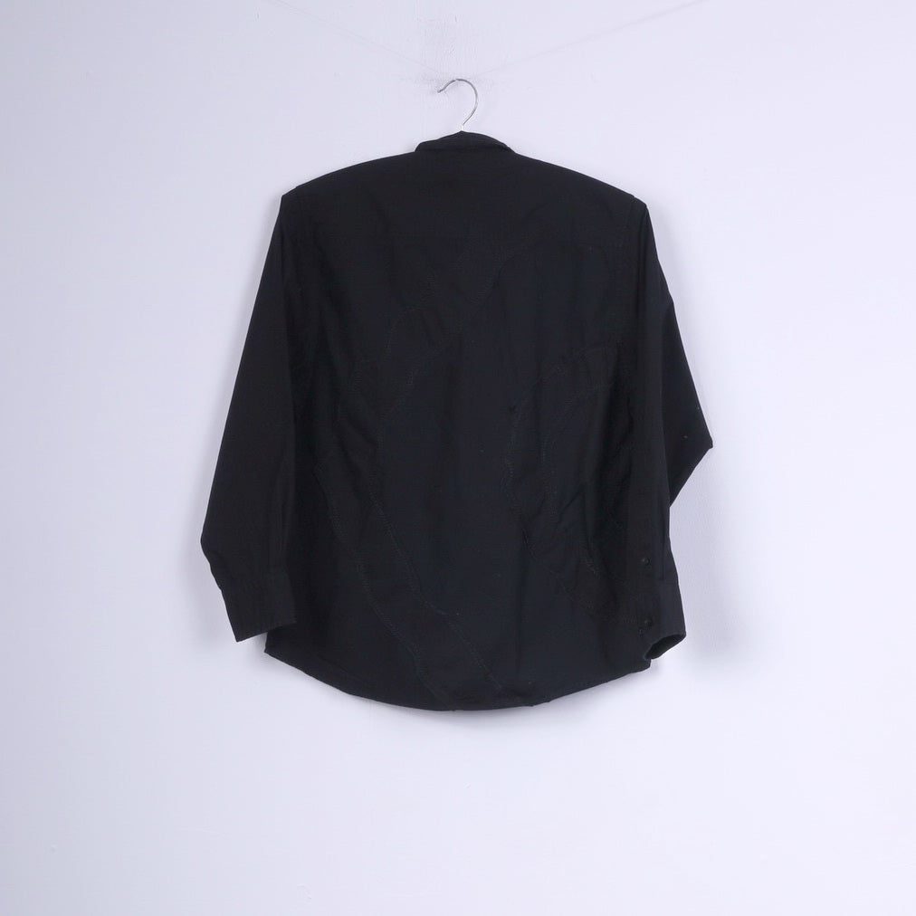 Camicia casual da ragazzo Ben Sherman M 14 anni Top a maniche lunghe in cotone nero 