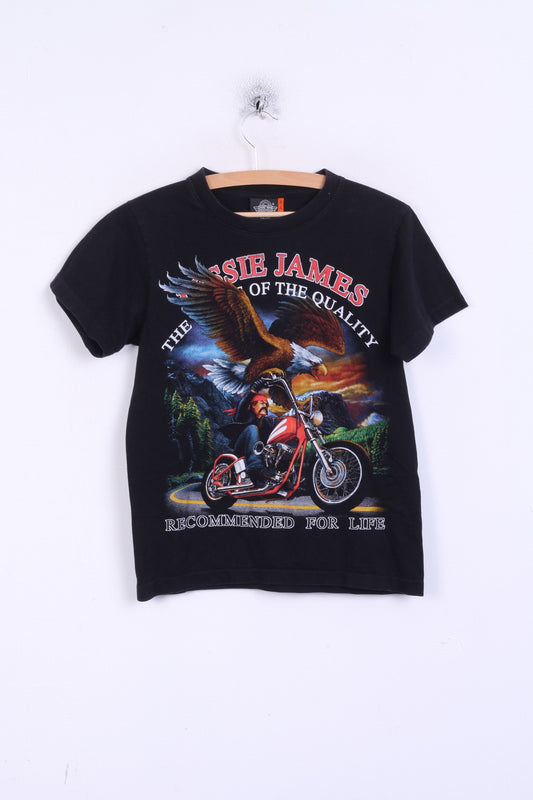 Rock Eagle T-Shirt Homme Jessie James Noir Coton