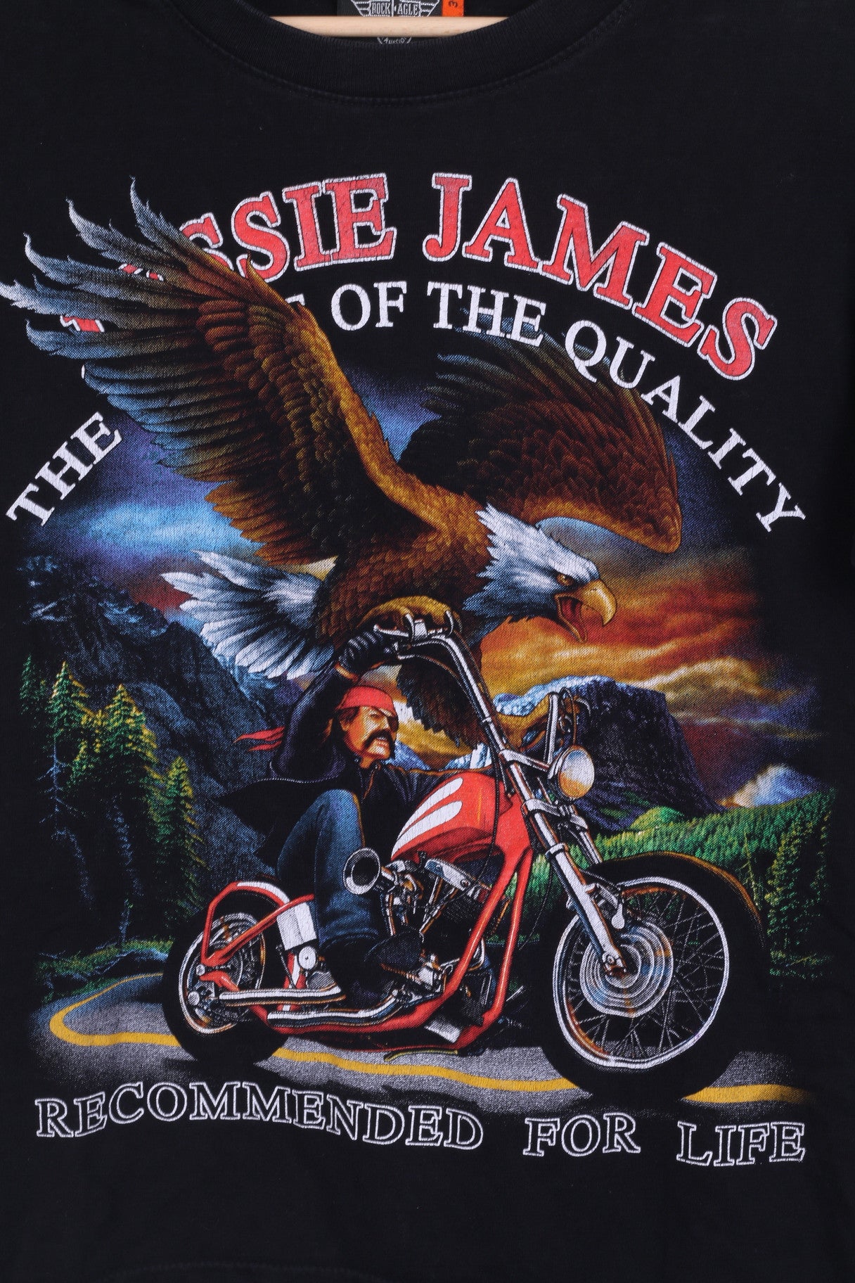 Rock Eagle T-Shirt Homme Jessie James Noir Coton