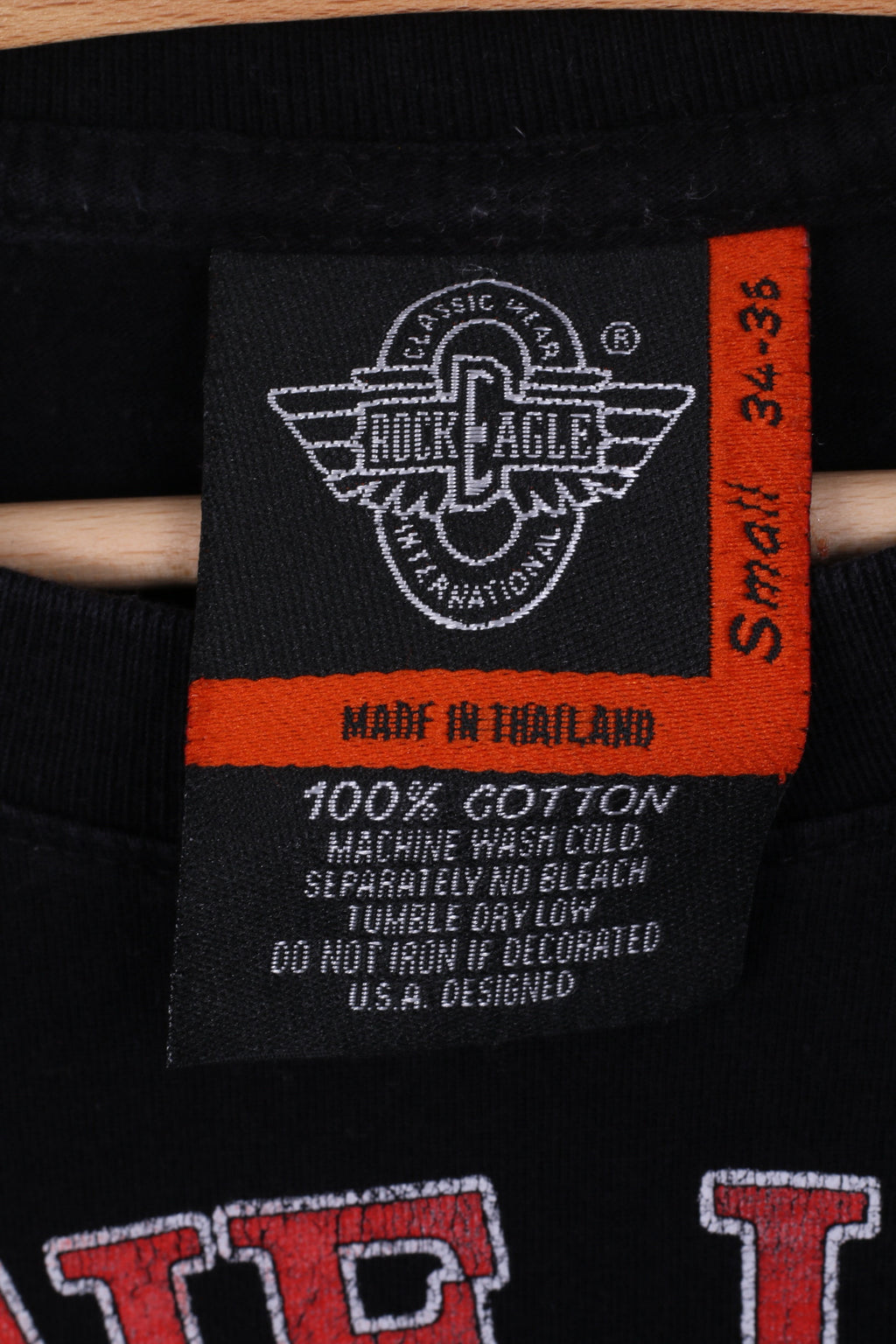 Rock Eagle T-Shirt Homme Jessie James Noir Coton