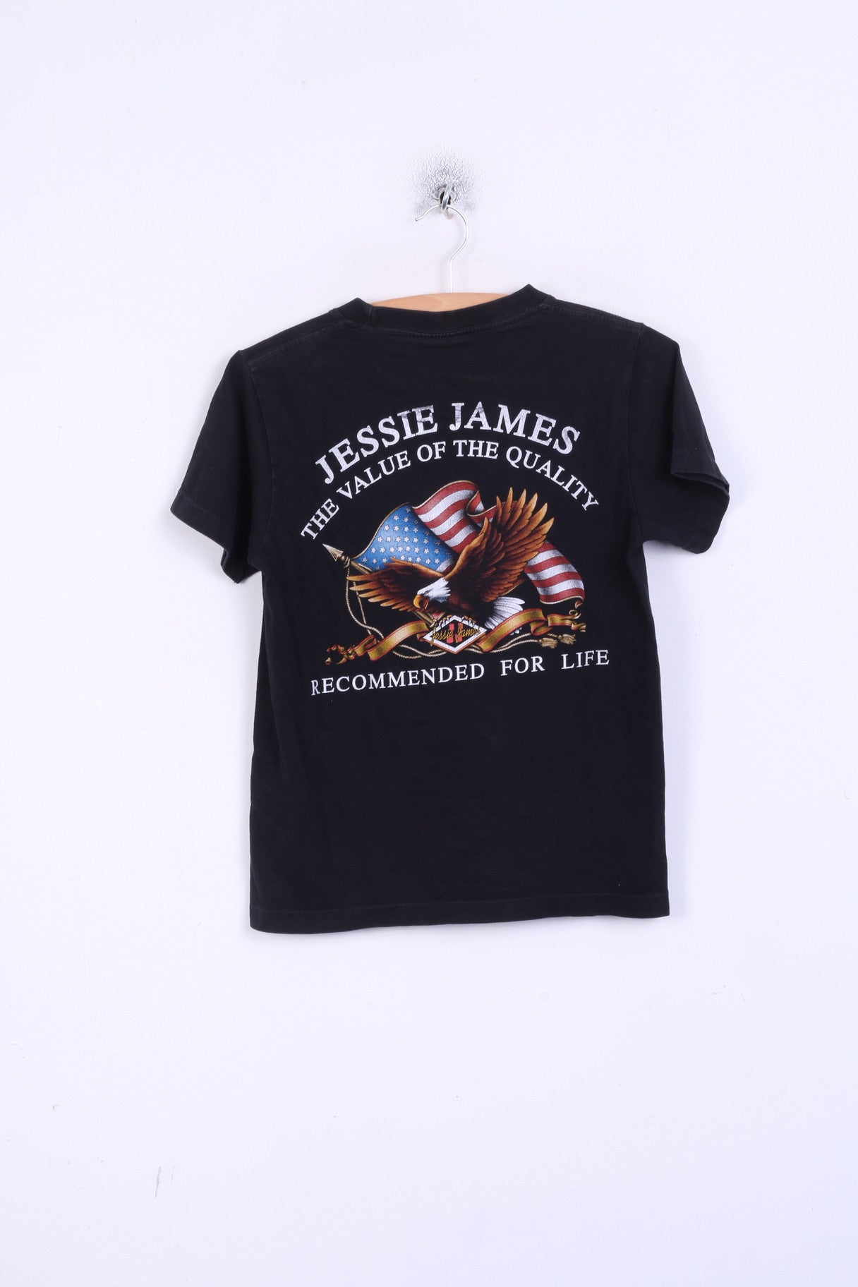 Rock Eagle Mens S T-Shirt Jessie James Black Cotton