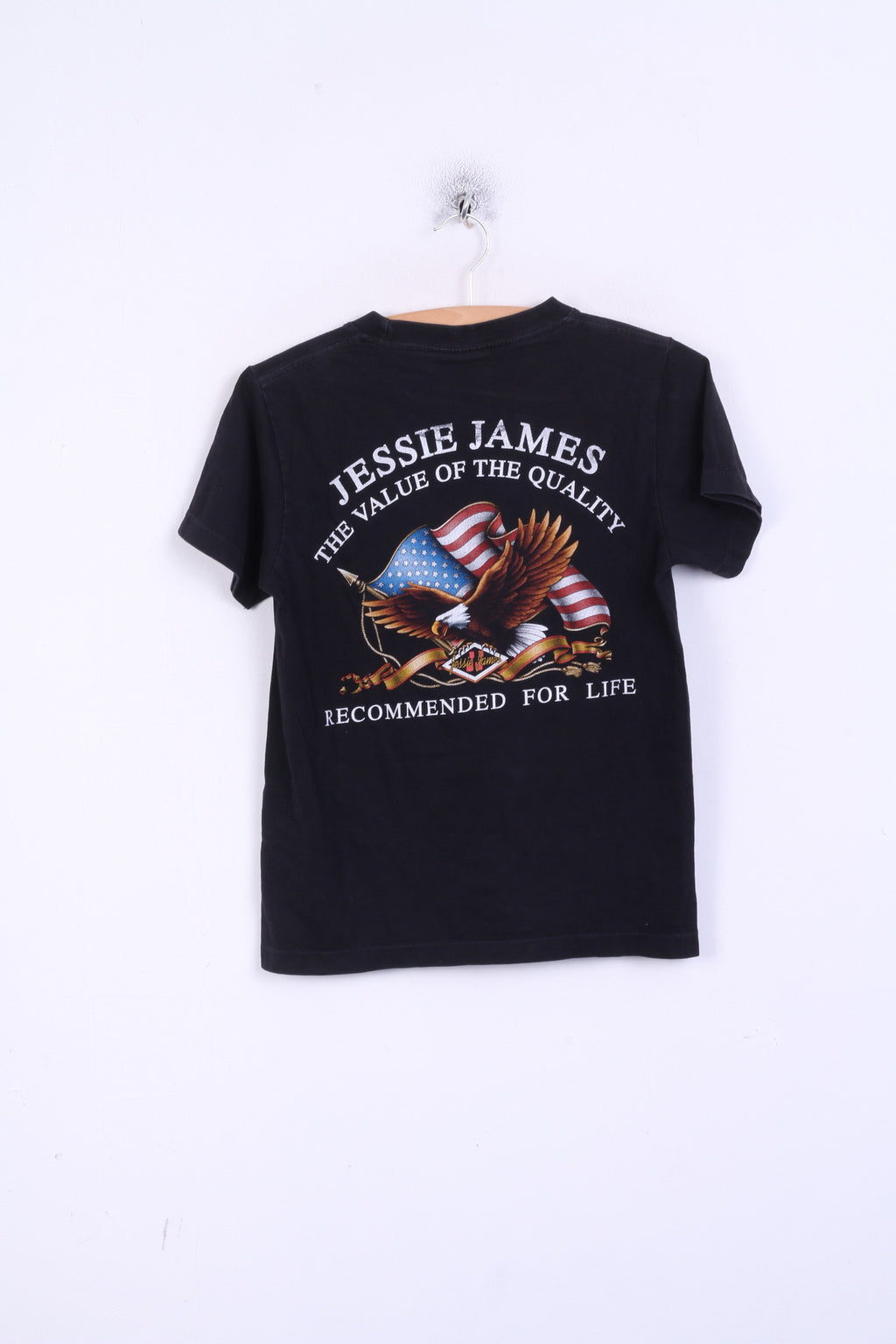 Rock Eagle T-Shirt Homme Jessie James Noir Coton