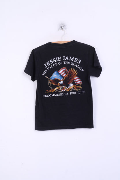 T-shirt da uomo Rock Eagle Jessie James in cotone nero