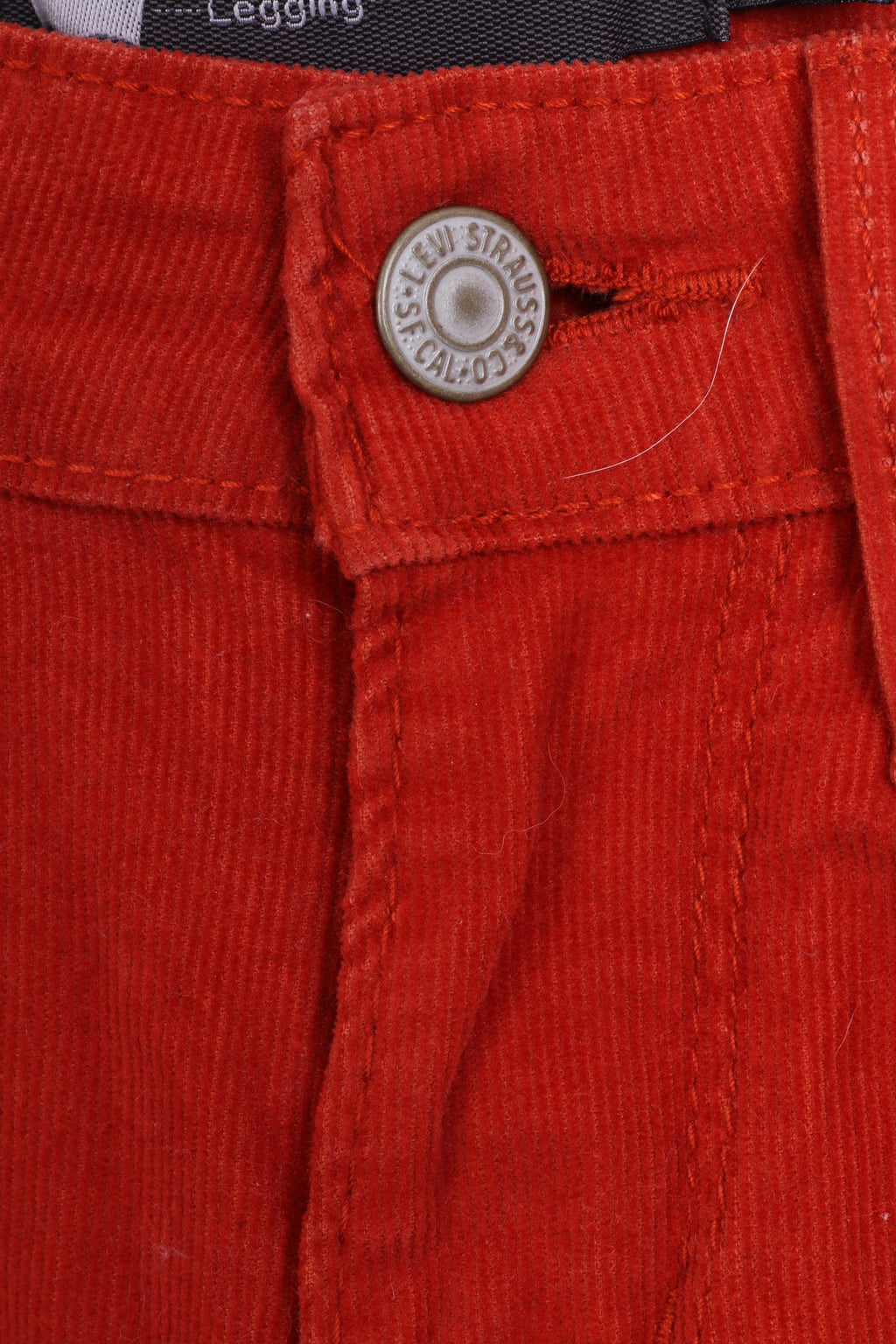 Levis Strauss&Co Womens W25 L29 Trousers Red Legging Cotton Corduroy - RetrospectClothes