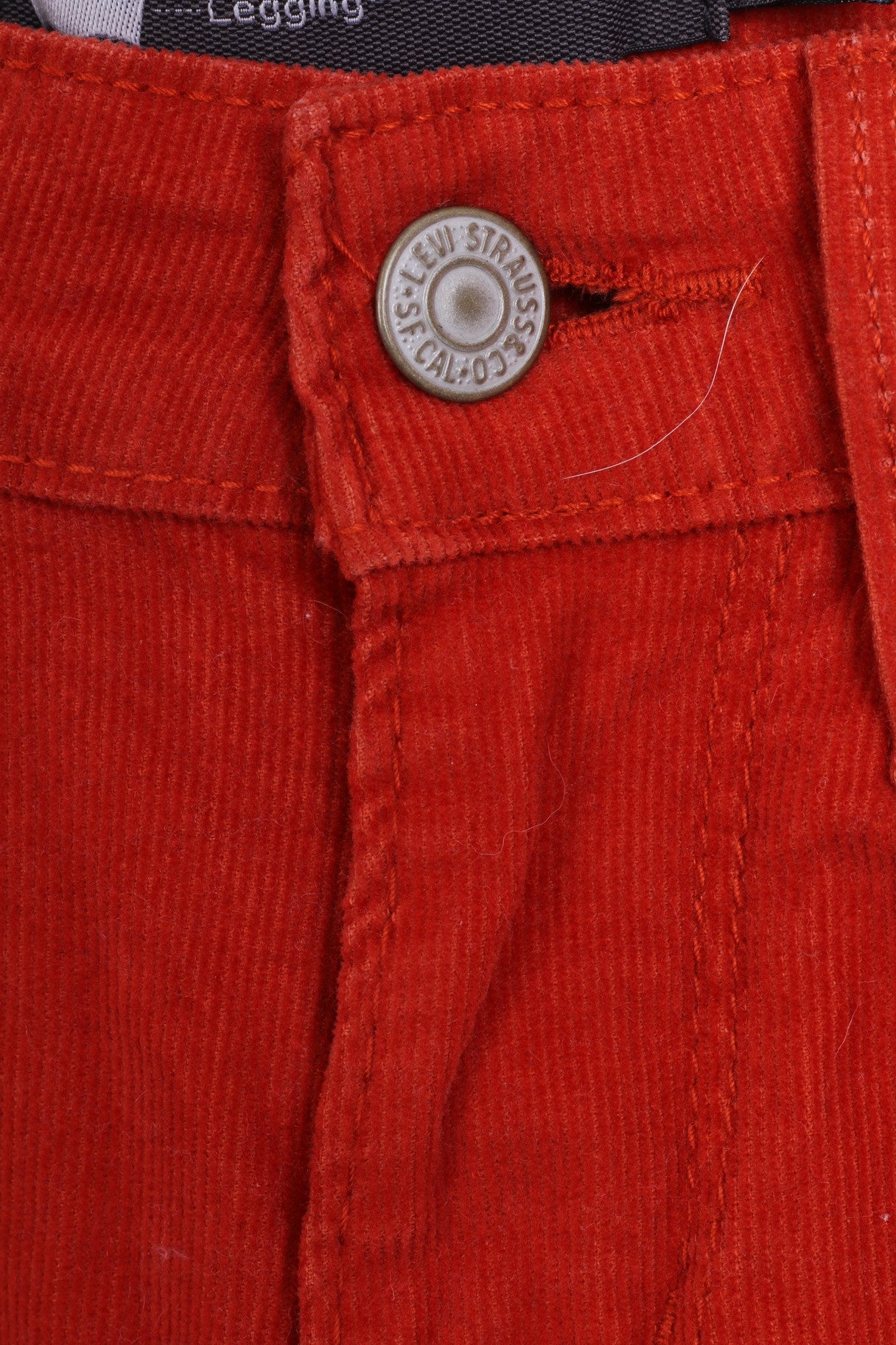 Levis Strauss&Co Womens W25 L29 Trousers Red Legging Cotton Corduroy - RetrospectClothes
