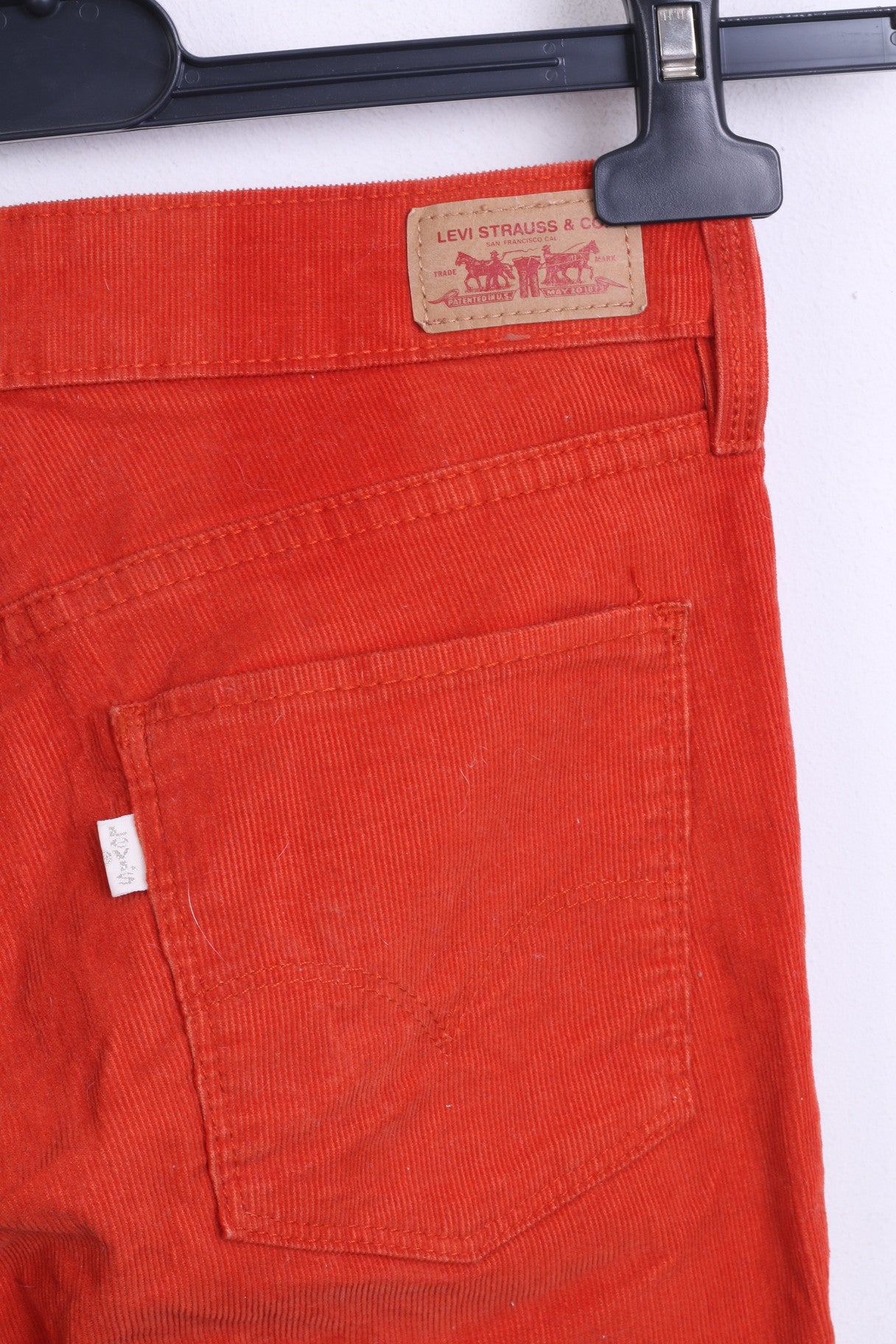 Levis Strauss&Co Womens W25 L29 Trousers Red Legging Cotton Corduroy - RetrospectClothes